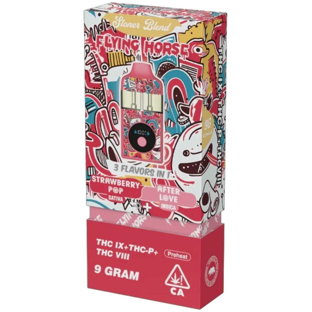Flying Horse Stoner Blend Disposable 9g - Strawberry Pop (S) + After Love (I)