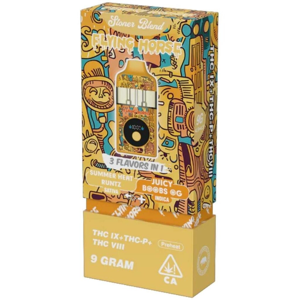 Flying Horse Stoner Blend Disposable 9g - Summer Heat Runtz (S) + Juicy Boobs OG (I)