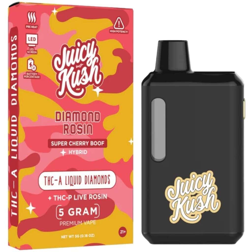 Juicy Kush Diamond Rosin Disposable 5g Super Cherry Boof (Hybrid)