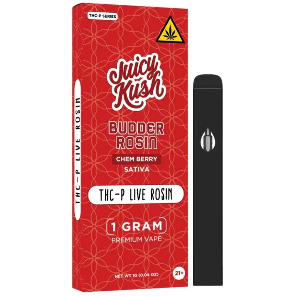 Juicy Kush THCP Live Rosin Disposable 1g Chem Berry (Sativa)