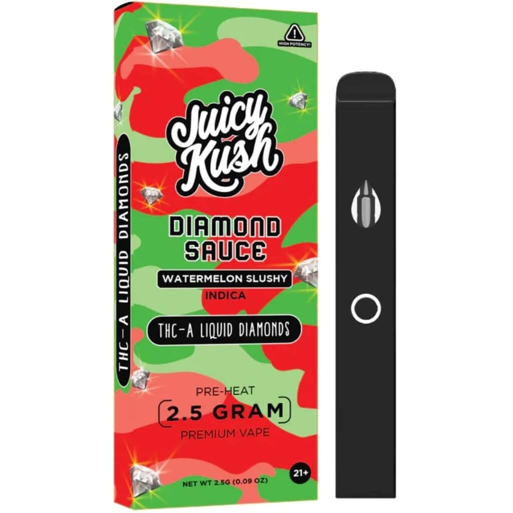 Juicy Kush THCa Diamond Sauce Disposable 2.5g Watermelon Slushy (Indica)