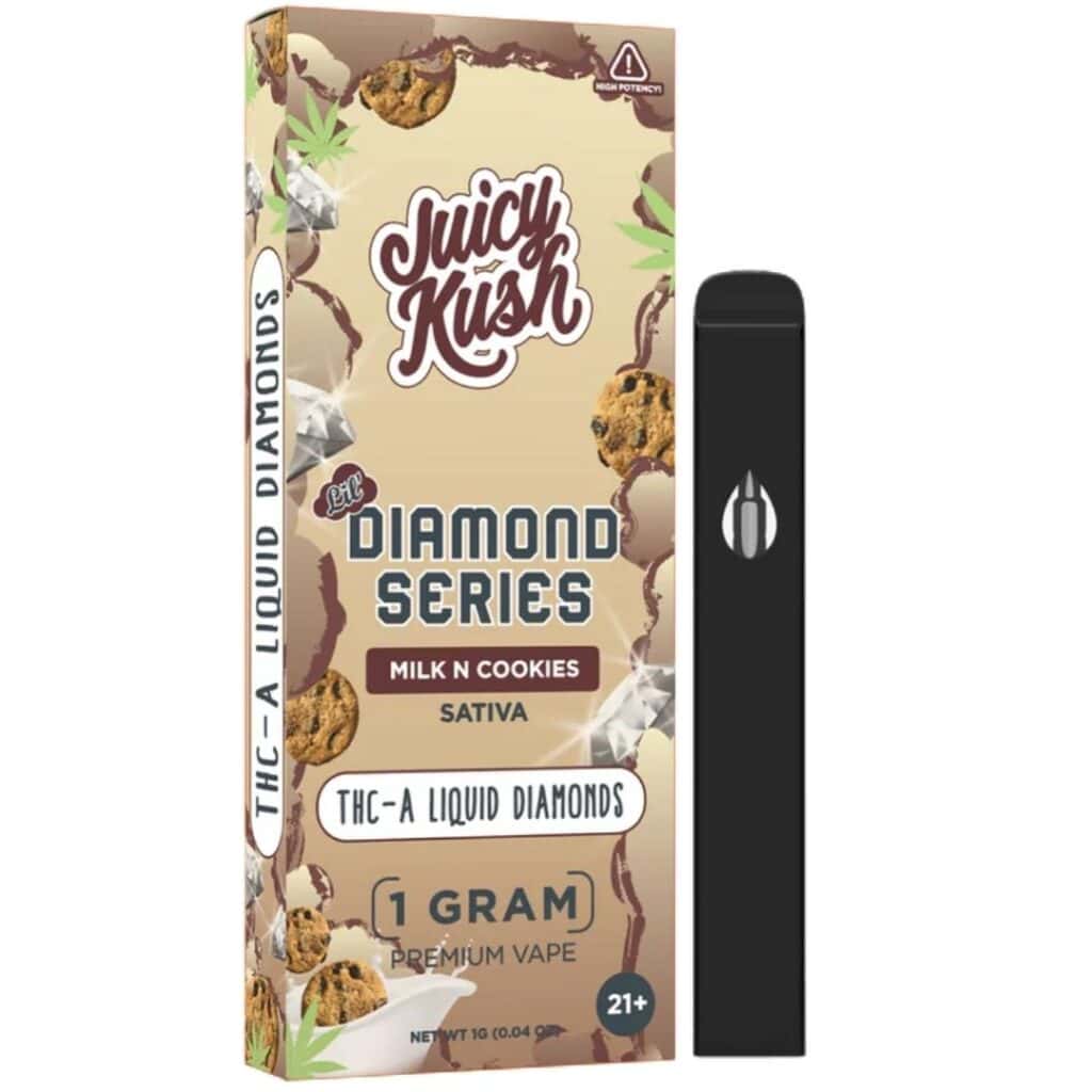 Juicy Kush THCa Diamond Series Disposable 1g Milk N Cookies (Sativa)
