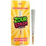 Zour Stash THCa Liquid Diamonds Pre-rolls 4g 2ct - Juicy Peach (Hybrid)
