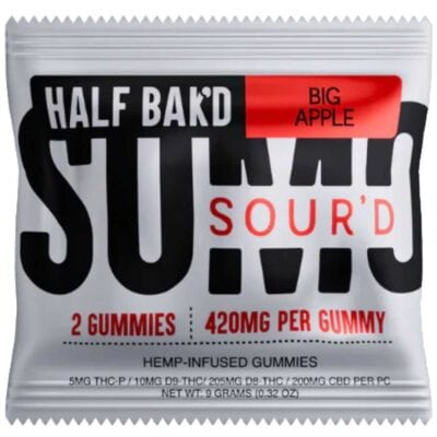 Half Bak'd Sumo Sour'd Gummies 420mg 2pc - Big Apple