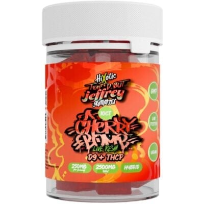 HiXotic Trap'd Out Jeffrey Delta-9 Gummies 10pc - Cherry Bomb