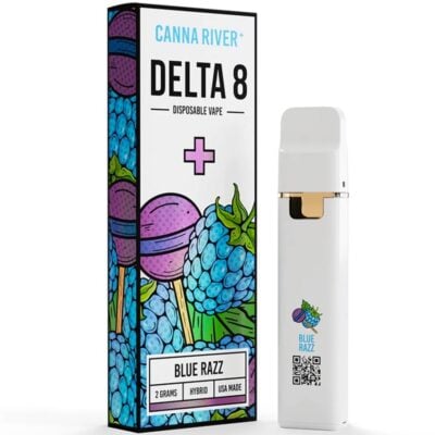 Canna River Delta 8 Disposable Vape 2g Canna River Delta 8 Disposable Vape 2g - Blue Razz (Hybrid)
