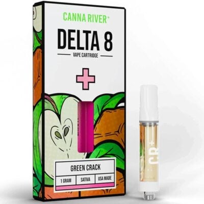 Canna River Delta 8 Vape Cartridge 1g Canna River Delta 8 Vape Cartridge 1g - Green Crack (Sativa)