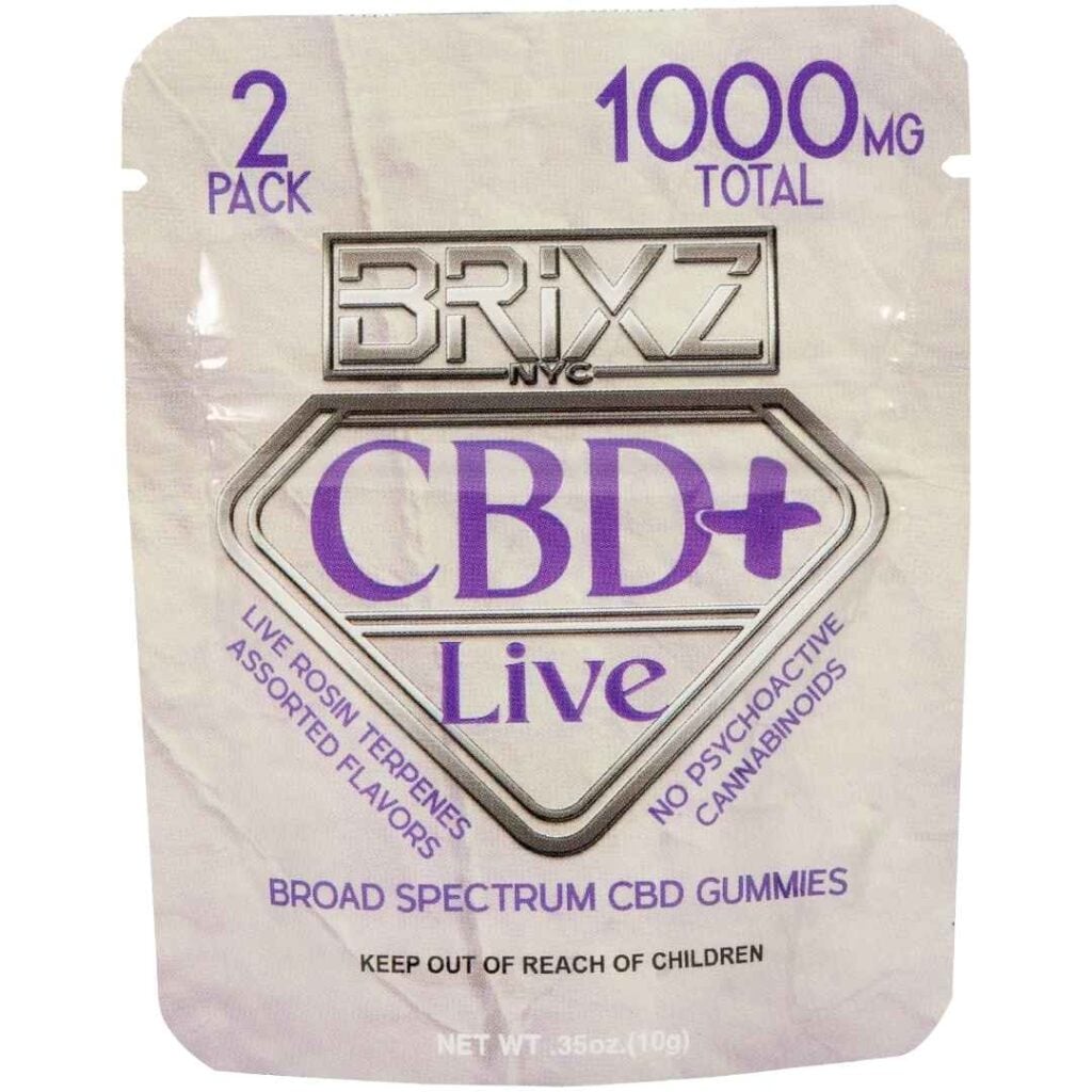 BRIXZ CBD+ LIVE Gummy 500mg 2pk