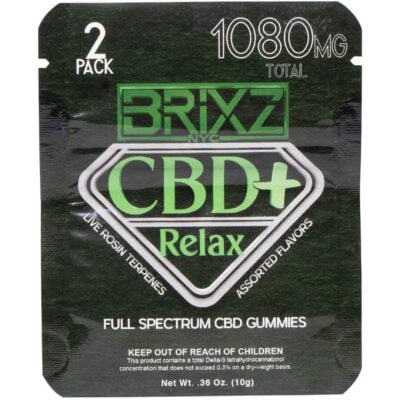 BRIXZ CBD+ Gummies 535mg 2pc BRIXZ CBD+ RELAX Gummy 535mg 2pk