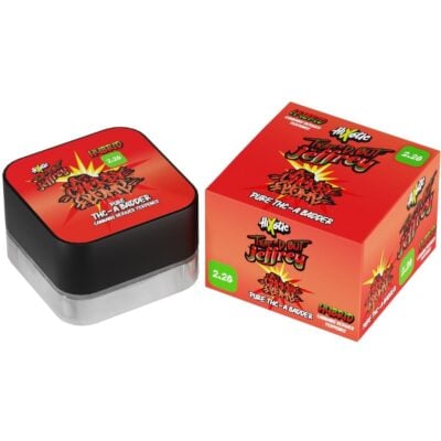 HiXotic Trap’d Out Jeffrey Pure THCa Dabs 2.2g HiXotic Trap'd Out Jeffrey Pure THCa Dabs 2.2g - Cherry Bomb (Hybrid)