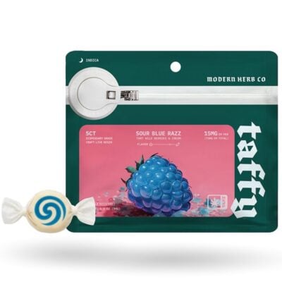 Modern Herb Co Delta-9 Live Resin Taffy Edible 5ct - Sour Blue Razz (Indica)