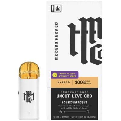 Modern Herb Co Live CBD Uncut Pod Kit 1g Modern Herb Co Live CBD Uncut Pod Kit 1g - Sour Pineapple (Hybrid)