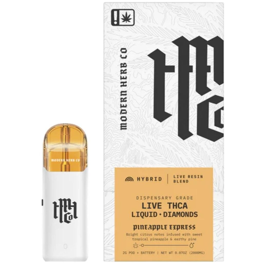 Modern Herb Co THCa Live Resin Liquid Diamonds Pod Kit 2g Pineapple Express (Hybrid