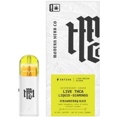 Modern Herb Co THCa Live Resin Liquid Diamonds Pod Kit 2g Modern Herb Co THCa Live Resin Liquid Diamonds Pod Kit 2g - Strawberry Haze (Sativa)